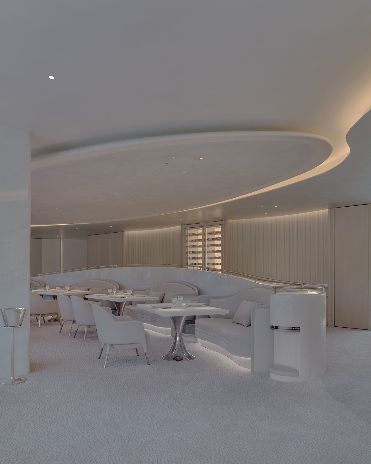 餐廳設計,餐廳設計案例,餐廳設計方案,法式餐廳設計,餐廳裝修,奶油風,休閑餐廳設計,餐廳改造,北京BLACKSWAN黑天鵝法餐廳,北京,召禾設計