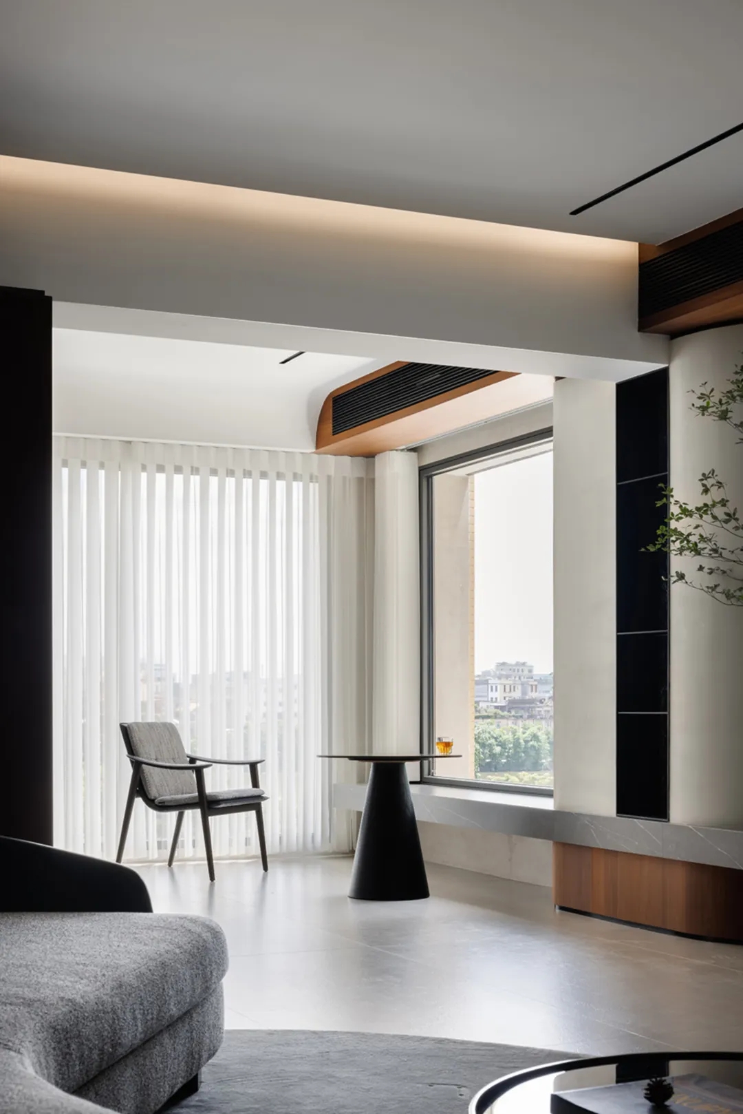 大平層設計,190㎡,大平層裝修,微水泥,大平層設計案例,大平層設計方案,現代風格大平層設計,廣東揭陽大平層框景如畫自然美學,廣東揭陽,積木空間設計