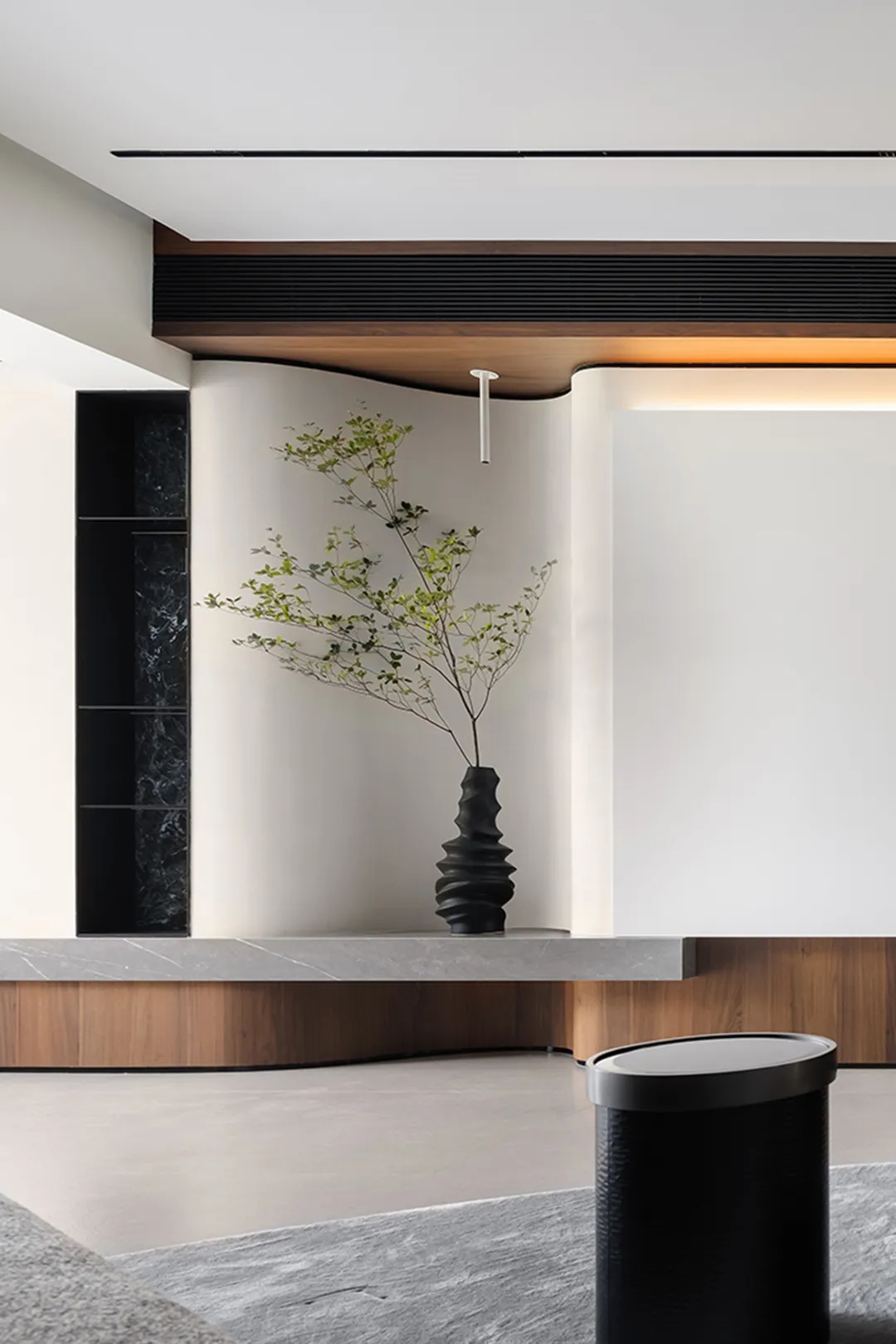 大平層設計,190㎡,大平層裝修,微水泥,大平層設計案例,大平層設計方案,現代風格大平層設計,廣東揭陽大平層框景如畫自然美學,廣東揭陽,積木空間設計