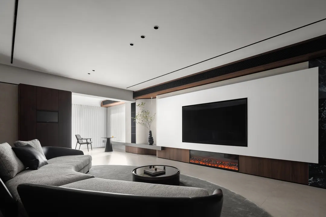 大平層設計,190㎡,大平層裝修,微水泥,大平層設計案例,大平層設計方案,現代風格大平層設計,廣東揭陽大平層框景如畫自然美學,廣東揭陽,積木空間設計