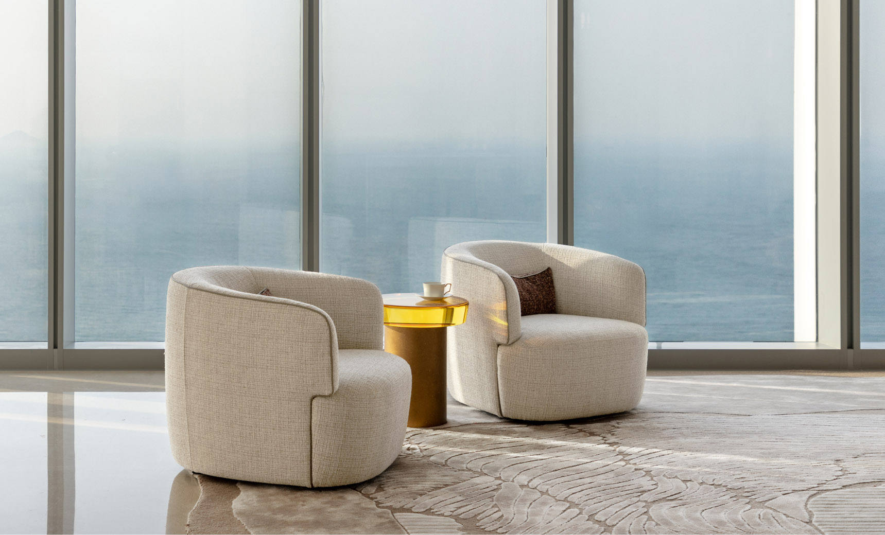 軟裝設計,樣板間設計,現代風格住宅設計,大平層,大平層設計案例,大平層設計方案,輕奢風樣板間,青島綠城深藍中心:自我定義超級生活方式,青島,OPS觀致設計