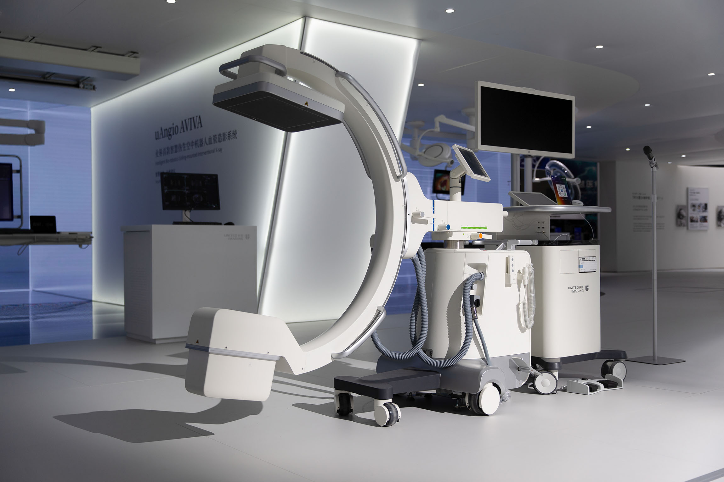 展會設計,展會展廳設計,產品展廳設計,展台設計,展會展台,上海聯影集團AI時代的未來醫學影像展台,上海,上海國家會展中心,E Studio壹所設計