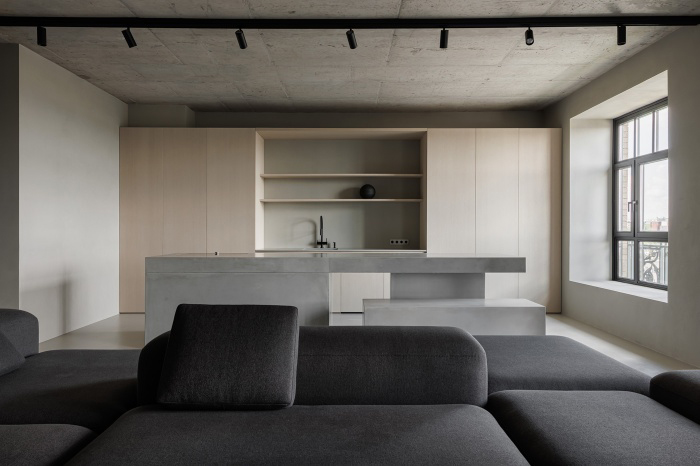 住宅設計案例,住宅設計方案,Vitaly Bitiev,聖彼得堡,全開放式,極簡主義公寓,家裝設計,極簡風格,公寓設計