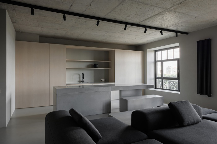 住宅設計案例,住宅設計方案,Vitaly Bitiev,聖彼得堡,全開放式,極簡主義公寓,家裝設計,極簡風格,公寓設計