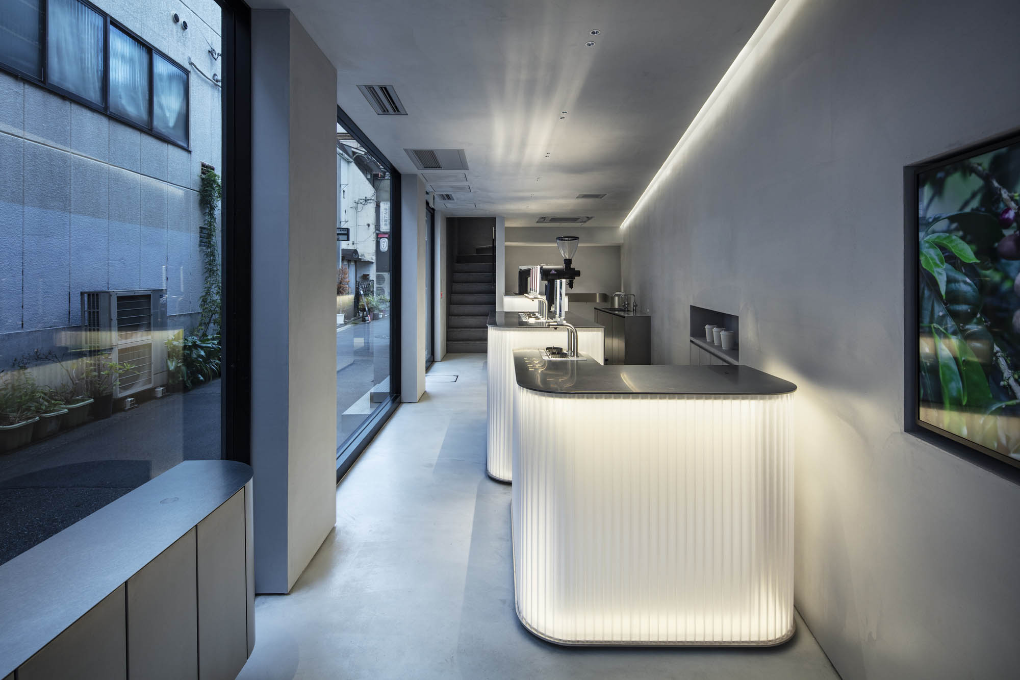 咖啡廳設計,Teki Design,咖啡店設計,咖啡廳設計案例,咖啡廳設計方案,極簡咖啡廳,2050 Coffee,日本,京都,自助咖啡廳