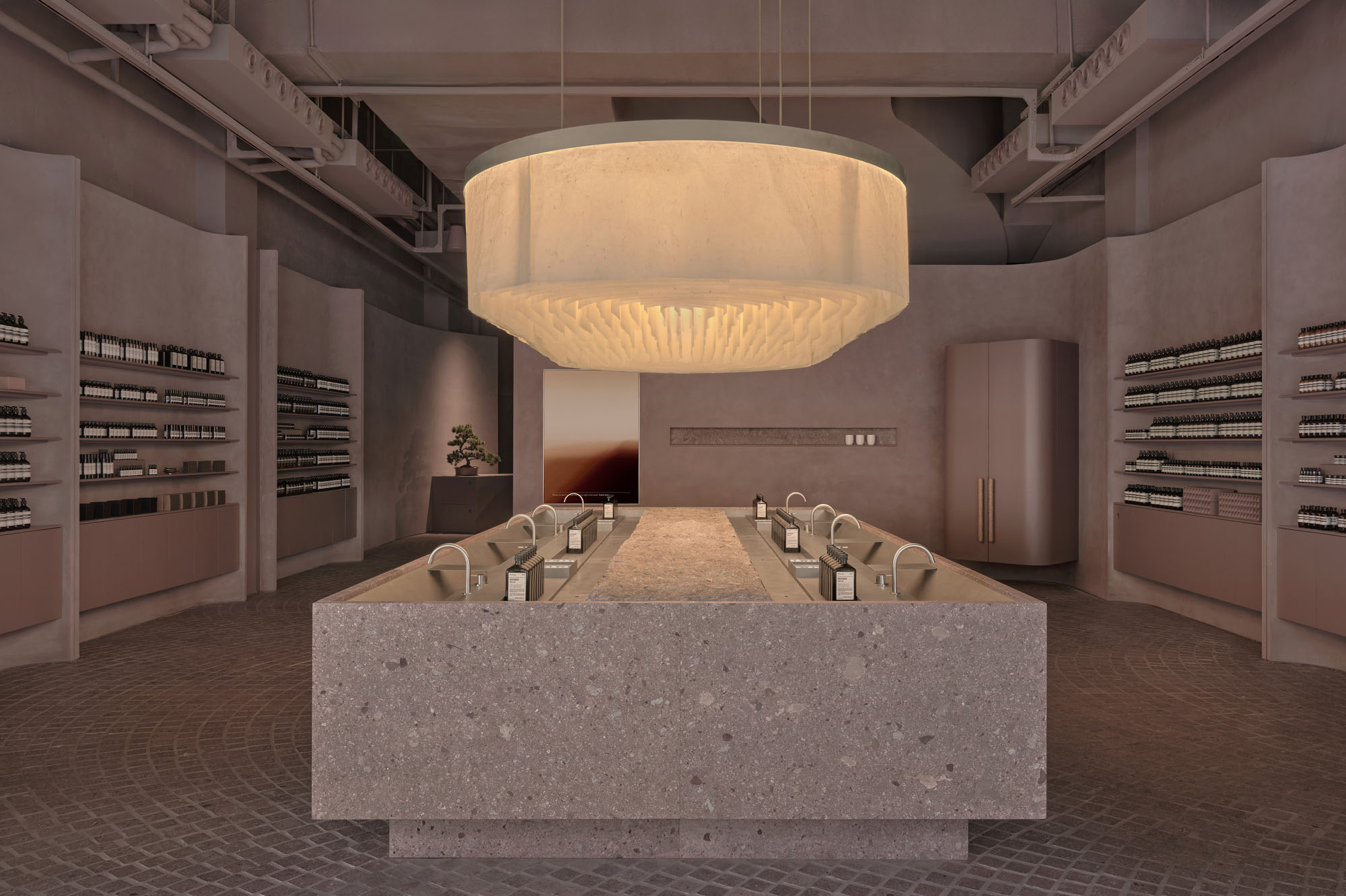 Aesop,零售店設計,護膚品零售店,零售店設計方案,零售店設計案例,杭州,店鋪設計,伊索,杭州萬象城,Aesop伊索店,224㎡,刷刷建築