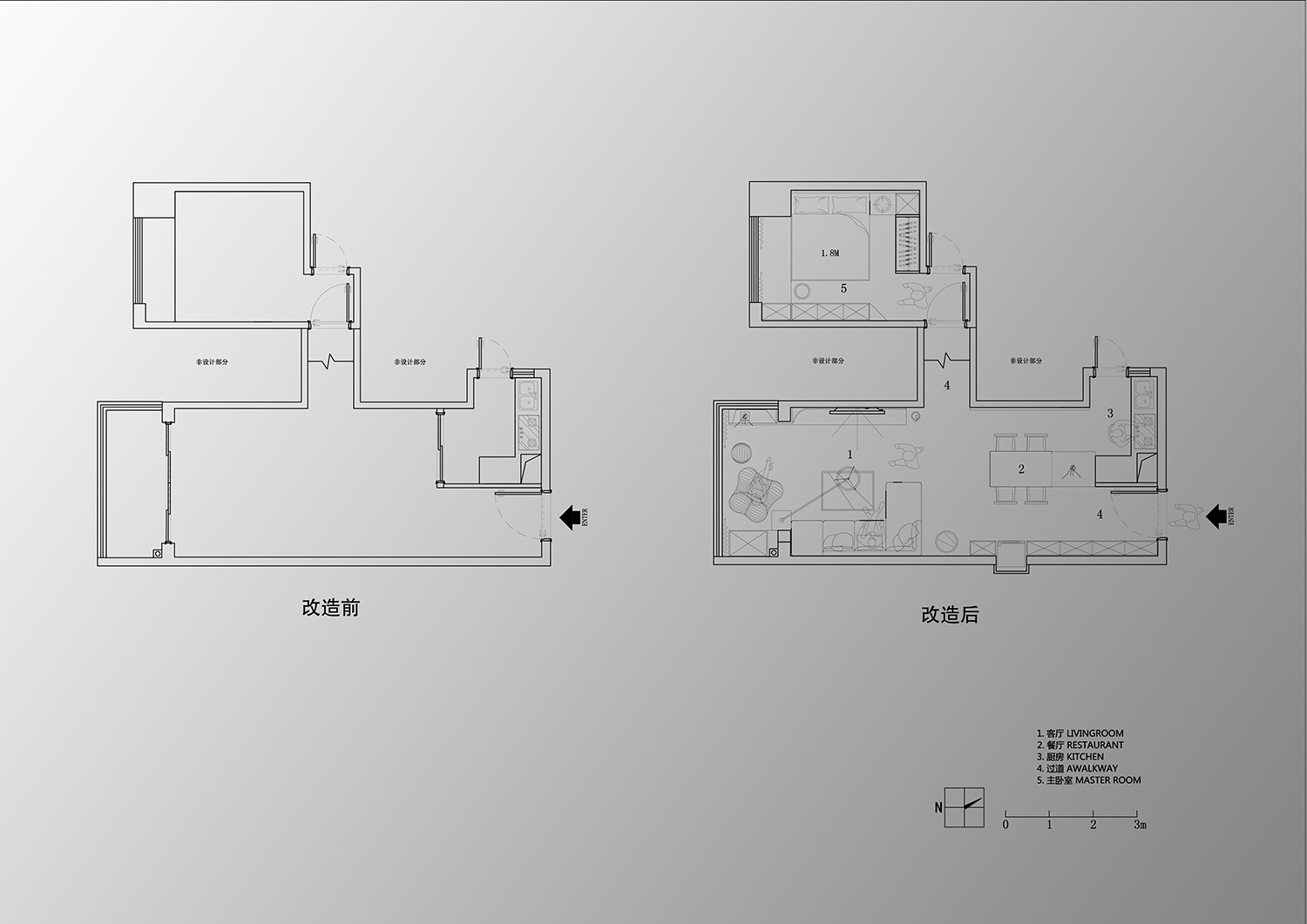 住宅設計案例,住宅設計方案,住宅改造,現代風格住宅設計,95㎡住宅設計,95㎡,家裝設計,精裝房改造,小戶型設計,公寓設計,廣東潮州清新通透的家,廣東潮州,從零設計