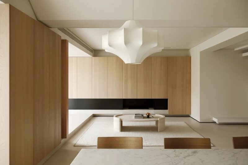 南舍空間設計 | 300㎡,南京極簡自然原木風疊墅