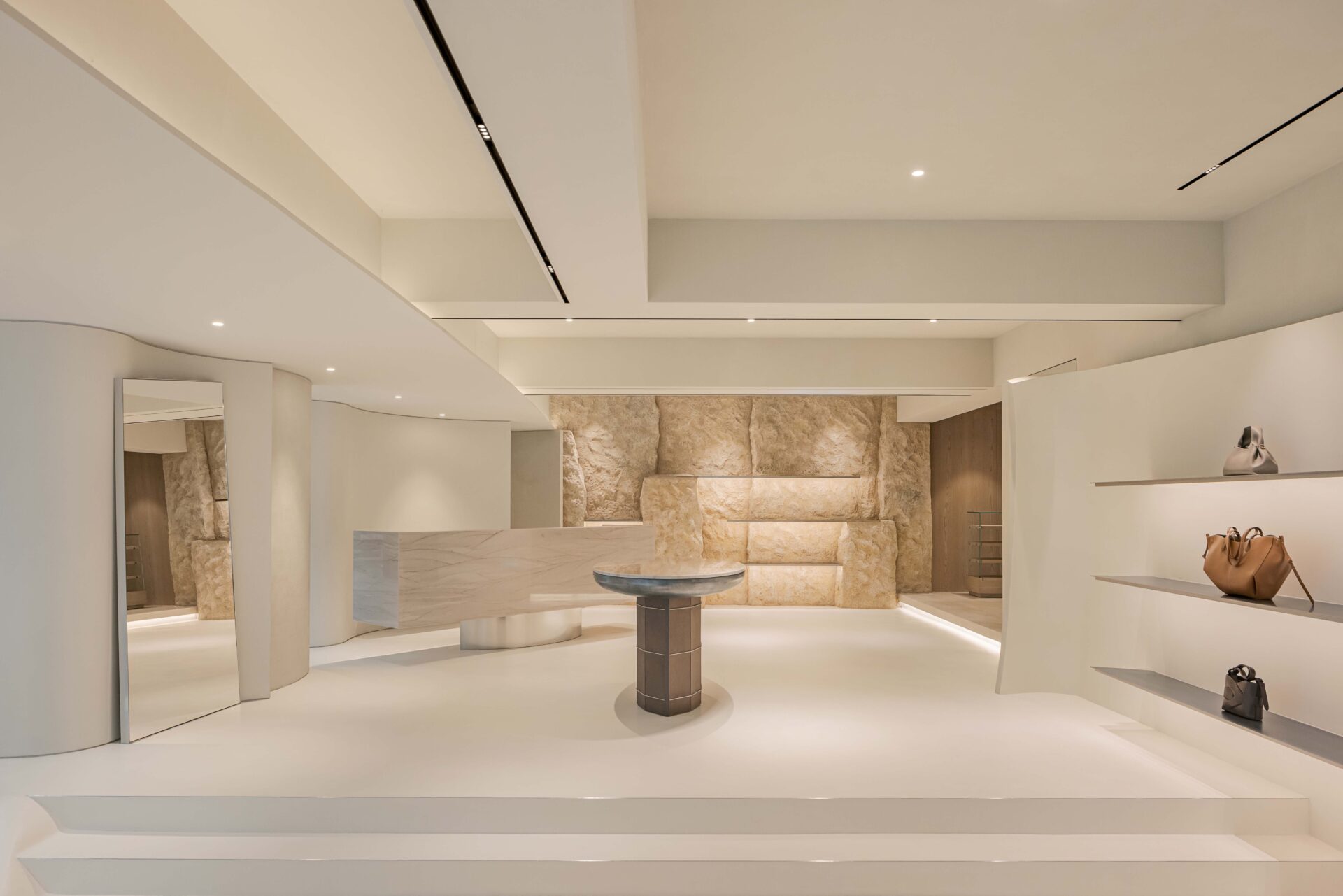WGNB,手提包店設計案例,旗艦店設計,手提包店設計方案,極簡風格,首爾,POLÈNE,極簡主義