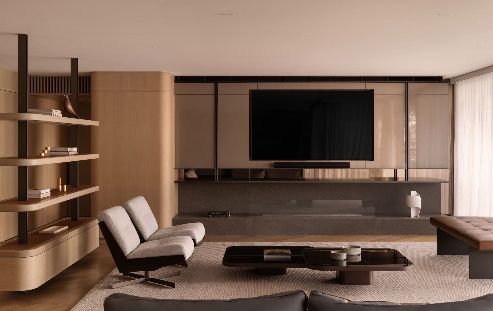 PAREDES DESIGN OFFICE,住宅設計,公寓設計案例,大平層設計方案,大平層設計,澳大利亞,悉尼,原木色