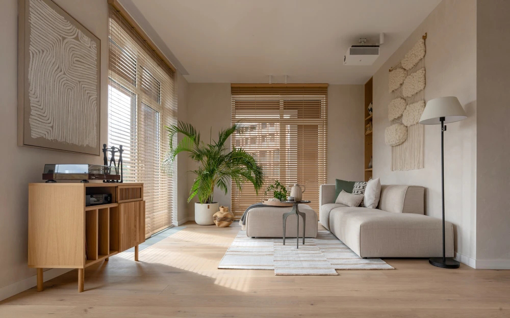 Nikita Kozlov,住宅設計,公寓設計案例,公寓設計方案,索契,原木色,度假風公寓