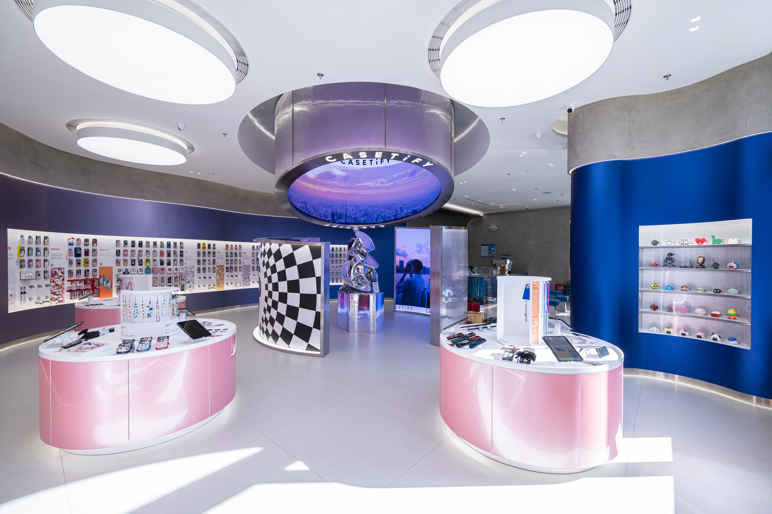 零售店設計,創意零售店,商店設計,主題零售店設計,趣味零售店,手機殼零售店,零售店設計案例,零售店設計方案,CASETiFY STUDiO上海迪士尼小鎮店,上海,hcreates罕創建築設計