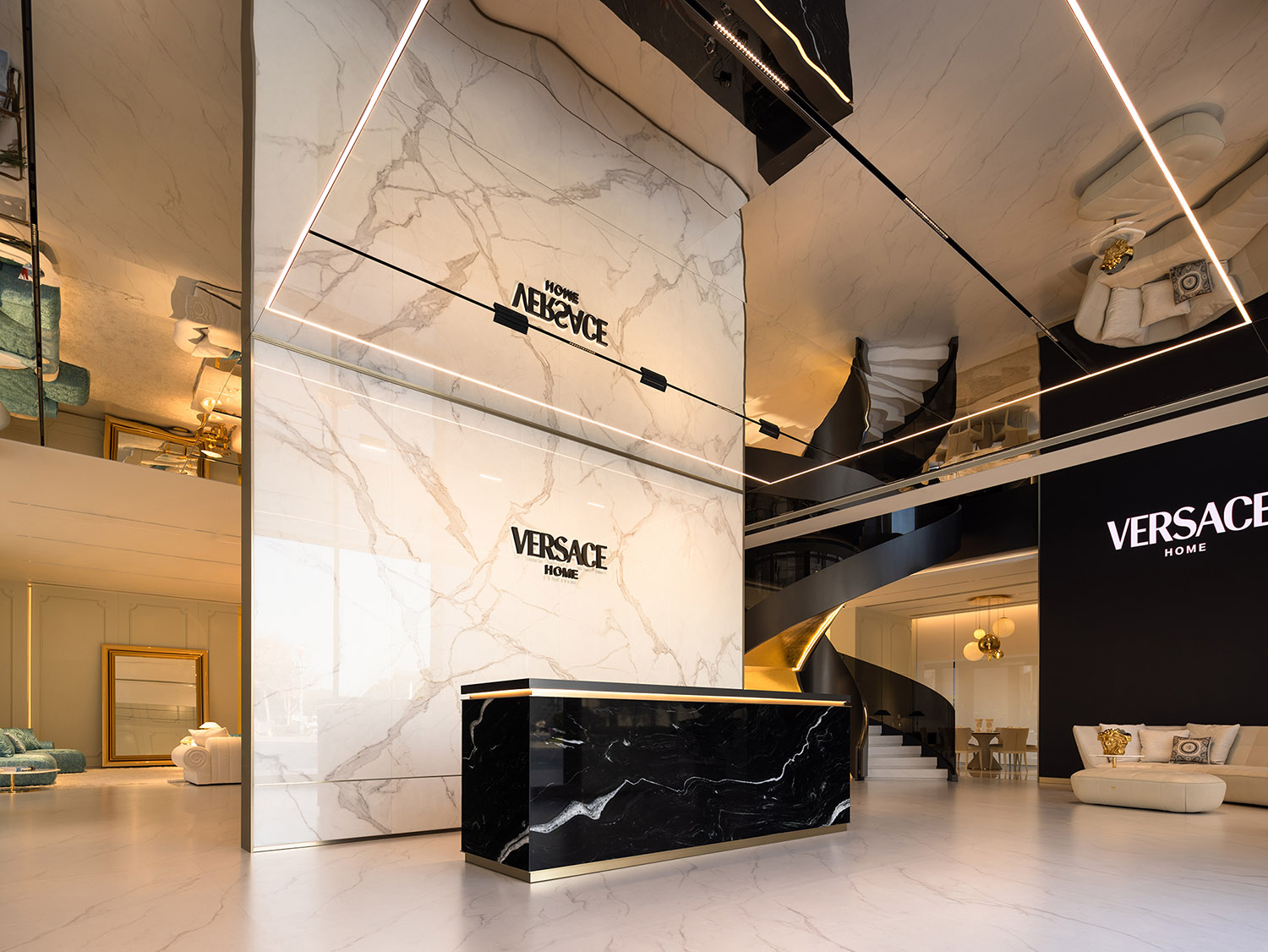 生活館設計,家具生活館,範思哲,Versace Home,家居體驗店設計,體驗店設計案例,體驗店設計方案,Versace Home範思哲生活中心杭州首店,杭州,GFD廣飛設計