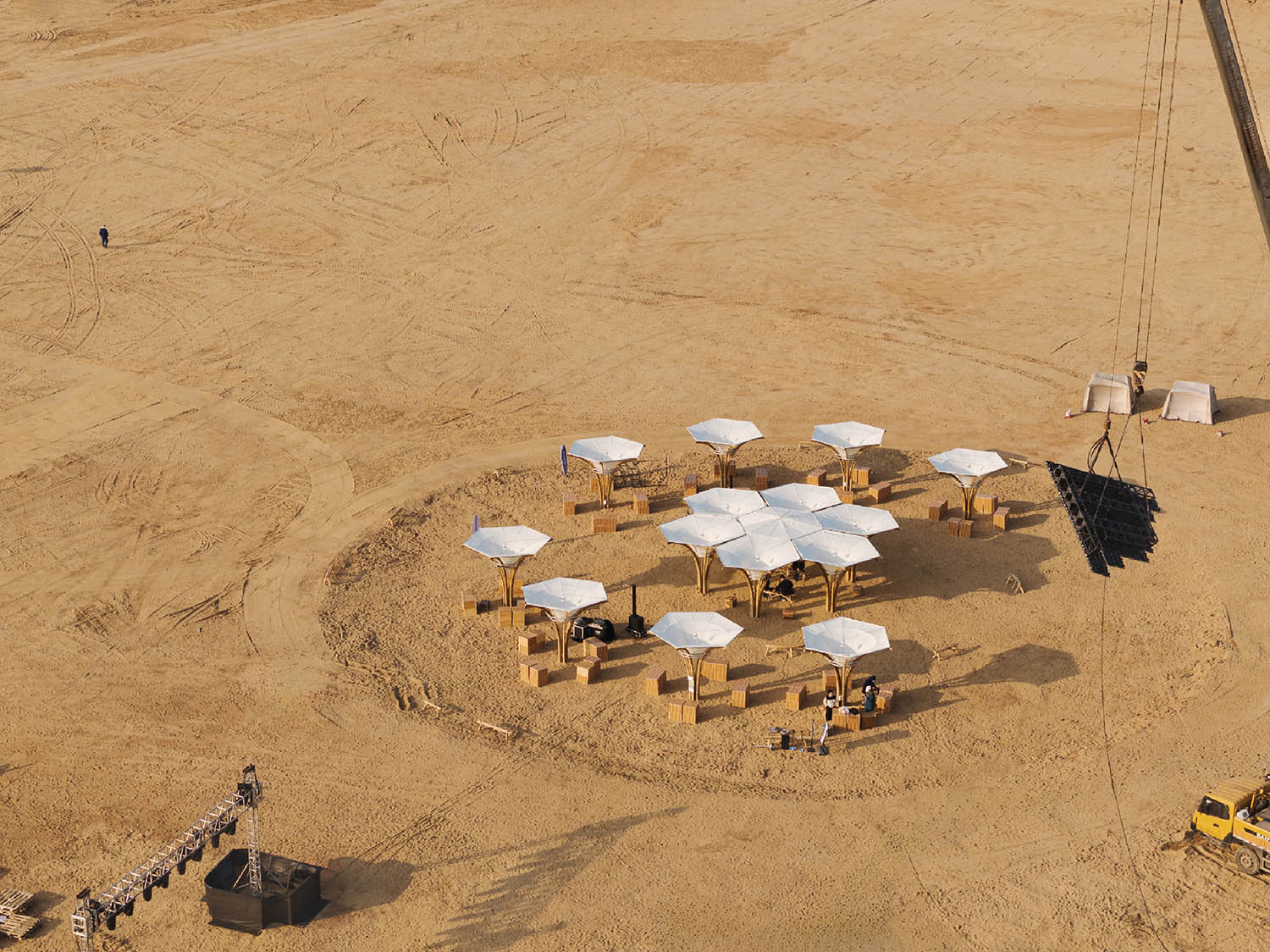 裝置設計,藝術裝置,公共空間裝置設計,互動裝置,城市遊牧美術館-漓島音樂節模塊化藝術市集,海南澄邁海濱,Also Architects