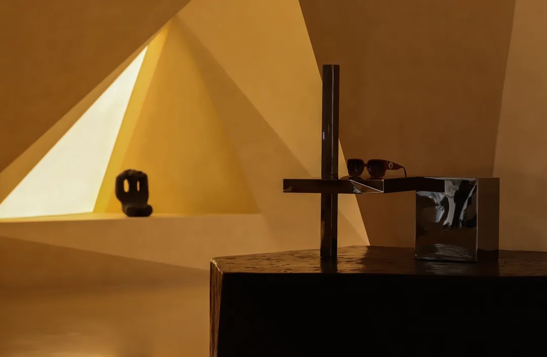 眼鏡藝術展廳,展廳設計,展廳設計案例,展廳設計方案,企業展廳設計,溫州方氏眼鏡·幾何光場,溫州,美栽堂-築造社