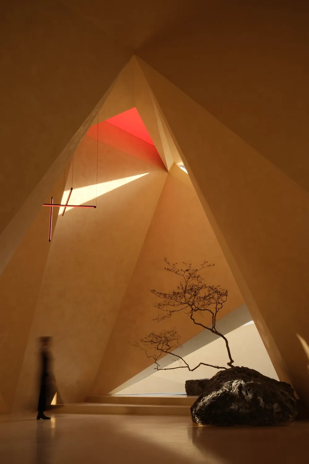 眼鏡藝術展廳,展廳設計,展廳設計案例,展廳設計方案,企業展廳設計,溫州方氏眼鏡·幾何光場,溫州,美栽堂-築造社