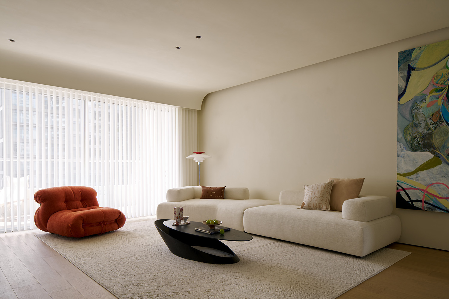 住宅設計,大平層設計,現代風格大平層設計,180㎡大平層設計,180㎡,奶油風住宅,大平層設計案例,大平層設計方案,廣州大平層-蔡宅,廣州,安與空間設計