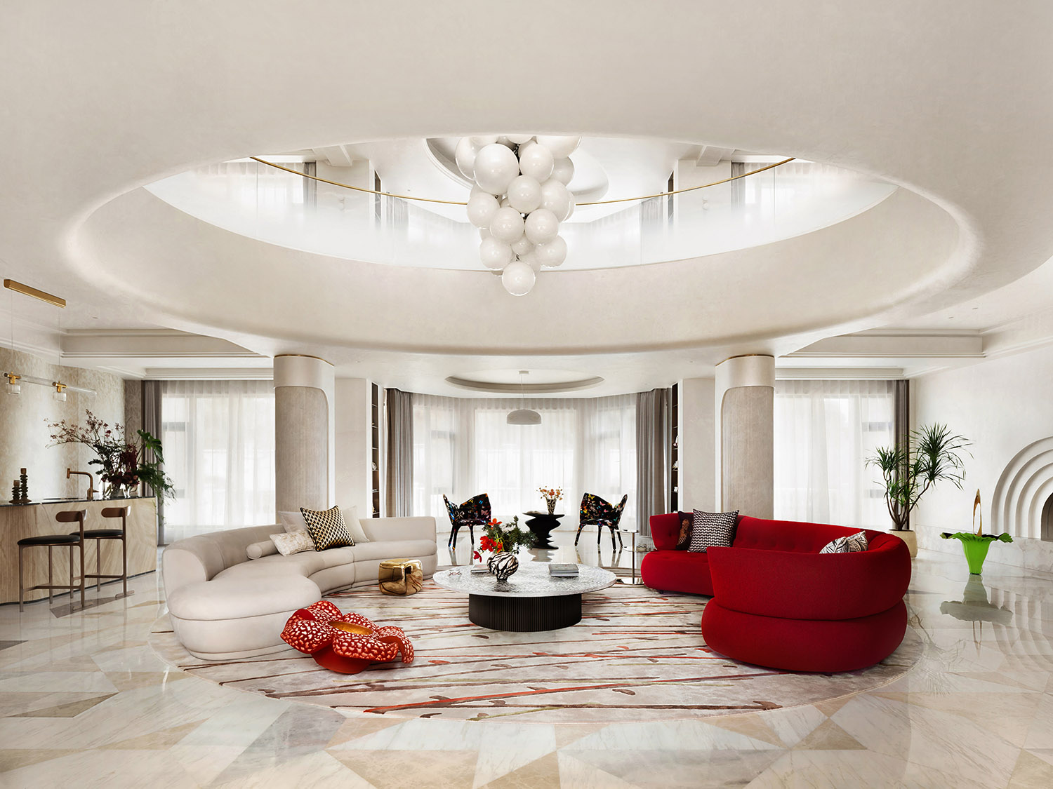 2000㎡別墅設計,別墅設計,2000㎡,現代風格別墅設計,別墅設計案例,別墅設計方案,輕奢風別墅,庭院別墅設計,豪宅設計,上海別墅-三代同堂的傳承之宅,上海,和聿合空間設計