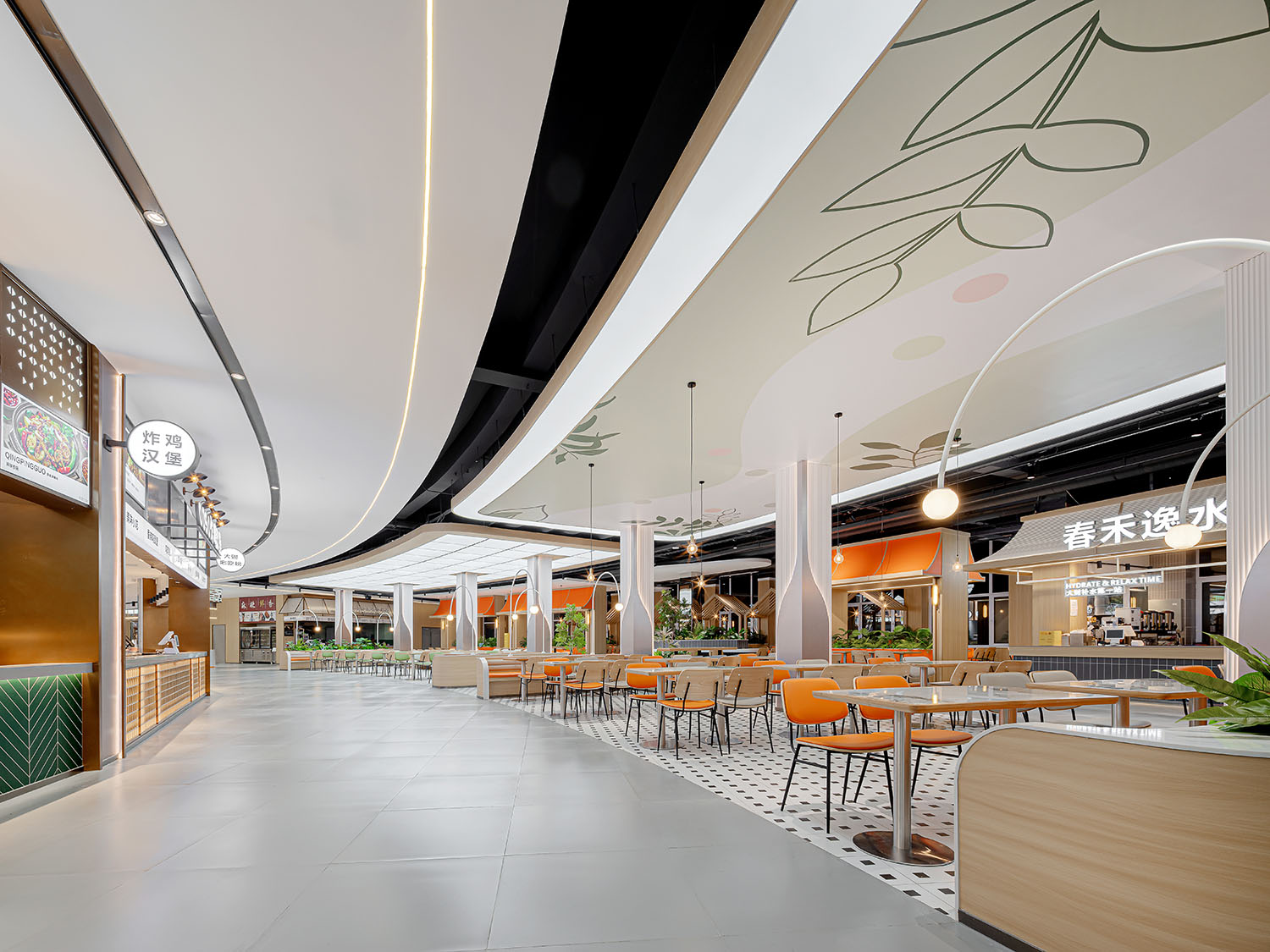 餐廳設計,休閑餐廳設計,餐廳設計案例,餐廳設計方案,校園餐廳設計,大學餐廳設計,大學餐廳,開放式餐廳,大連財經學院學生餐廳-多元共生的青年社區,大連,唯品空間設計