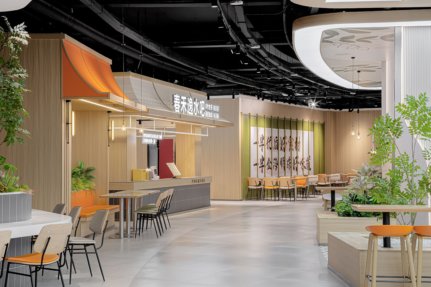 餐廳設計,休閑餐廳設計,餐廳設計案例,餐廳設計方案,校園餐廳設計,大學餐廳設計,大學餐廳,開放式餐廳,大連財經學院學生餐廳-多元共生的青年社區,大連,唯品空間設計