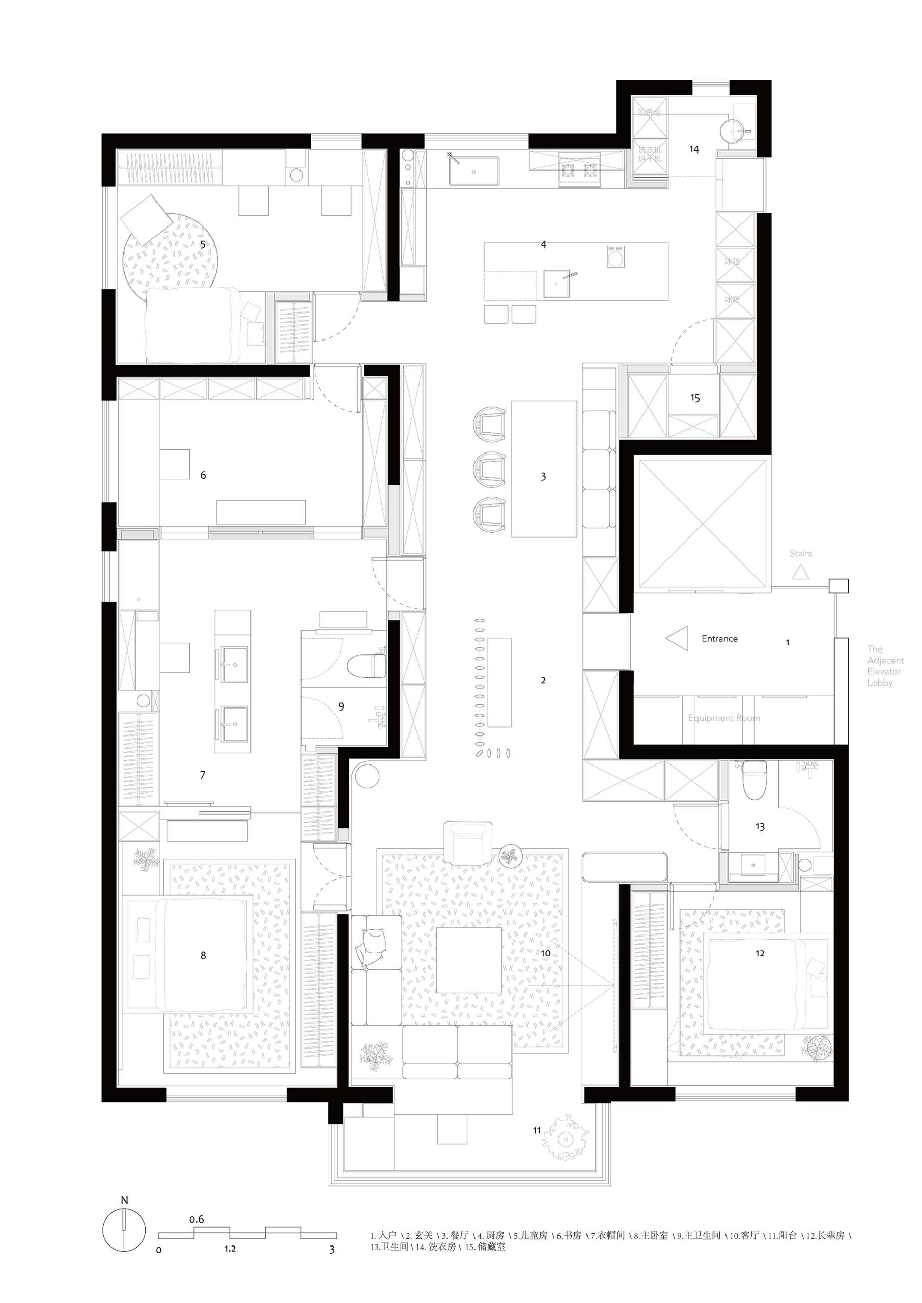 200㎡大平層設計,200㎡,大平層設計,住宅設計,現代風格大平層設計,大平層設計案例,大平層設計方案,北京大平層-所有,北京,行十設計