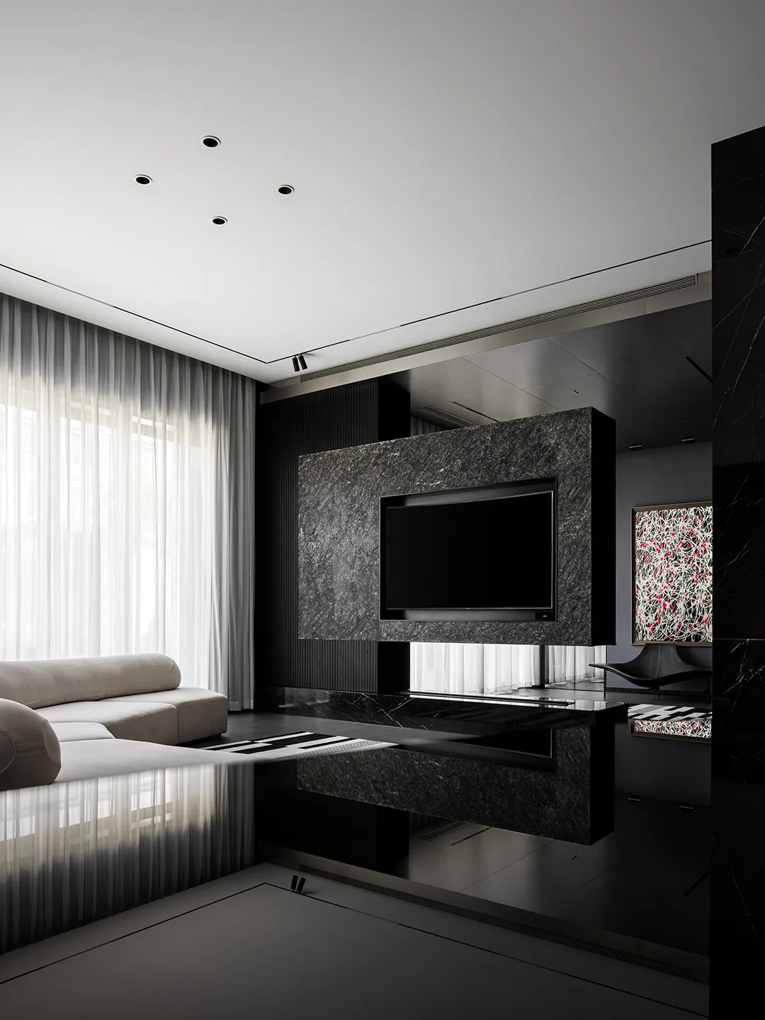 暗黑係別墅,輕奢風別墅,別墅裝修,別墅設計,別墅設計案例,別墅設計方案,上海別墅-暗黑係的克製美學,上海,800㎡,統晟設計