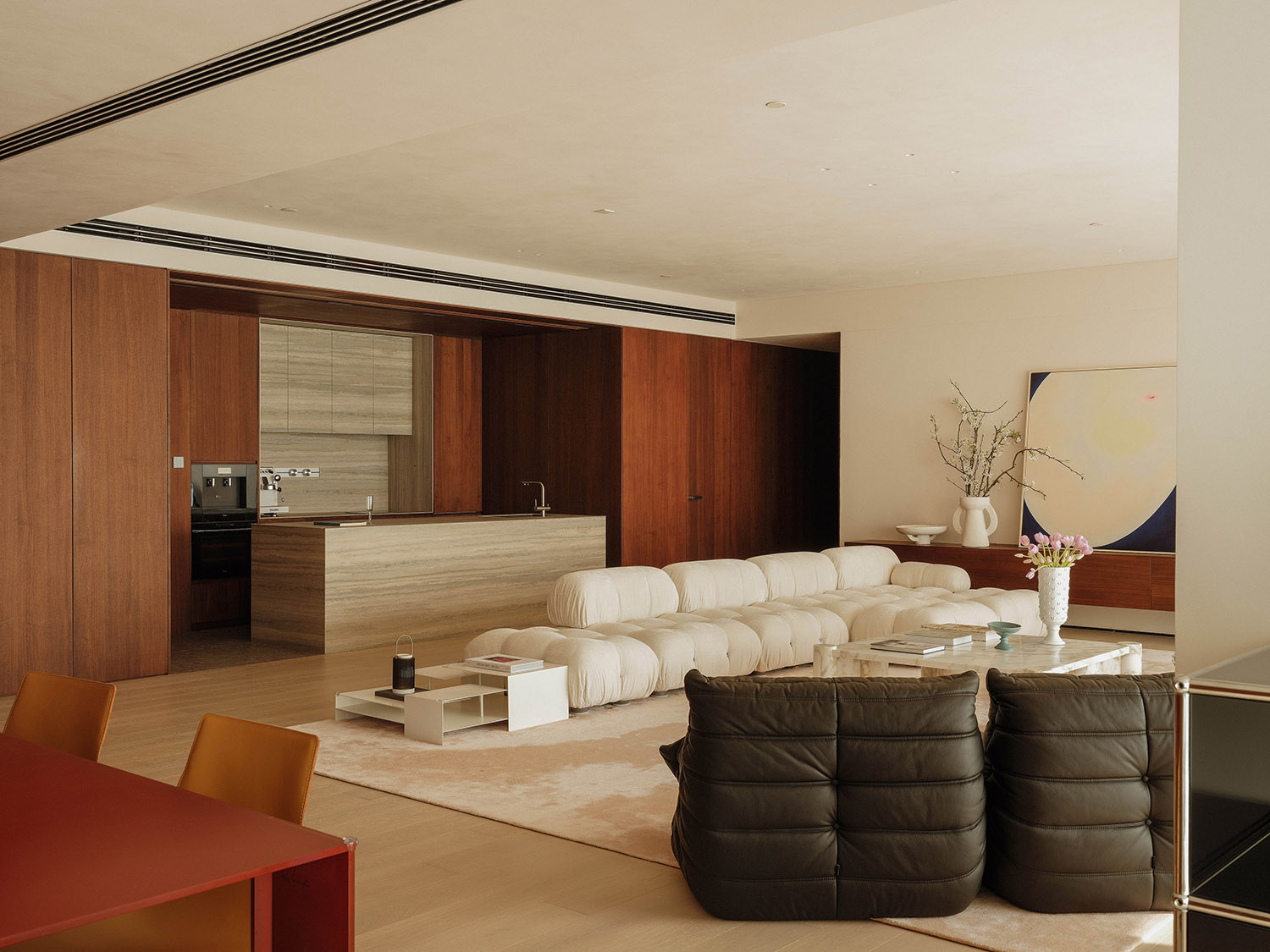 Studio Point 5,大平層設計,大平層設計案例,大平層裝修,原木色,成都,複地金融島