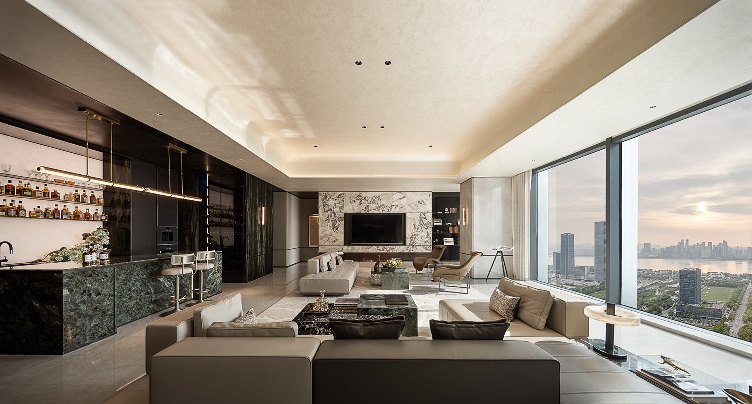 560㎡大平層設計,超級大平層,大平層樣板間,樣板間設計,輕奢樣板間,樣板間設計案例,樣板間設計方案,大平層美學空間,,現代風格樣板間設計,杭州傲璿兆豐Essence大平層,杭州,GFD廣飛設計