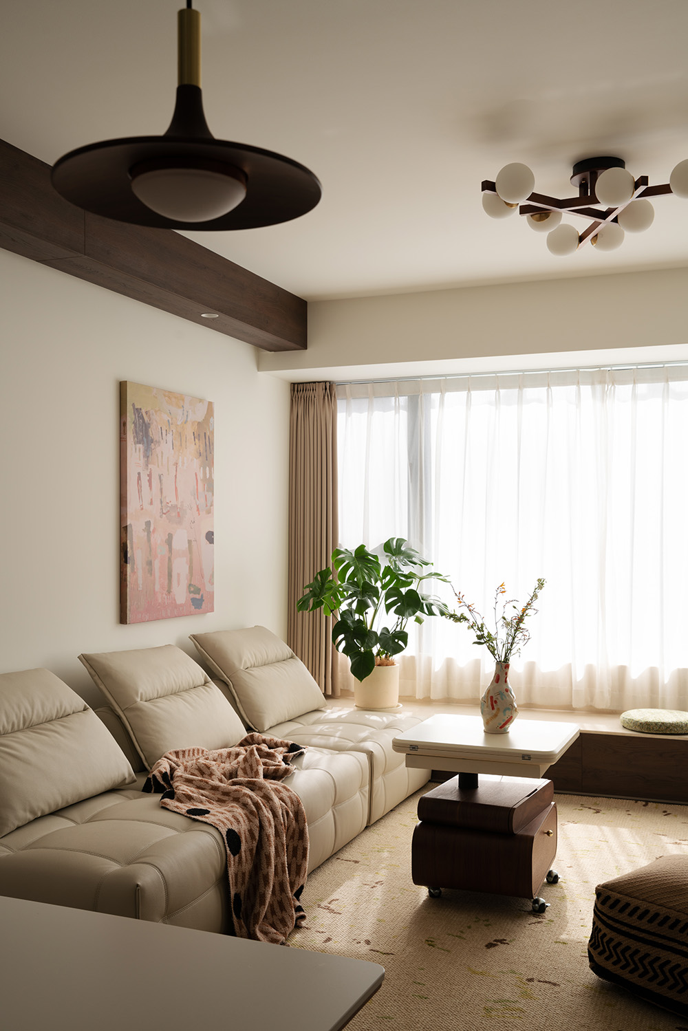 120㎡,住宅設計,鬆弛感住宅,現代風格家裝設計,家裝設計,公寓設計,奶油風住宅,住宅設計案例,住宅設計方案,北京住宅-一厘空間萬種生活,北京,赫茲設計