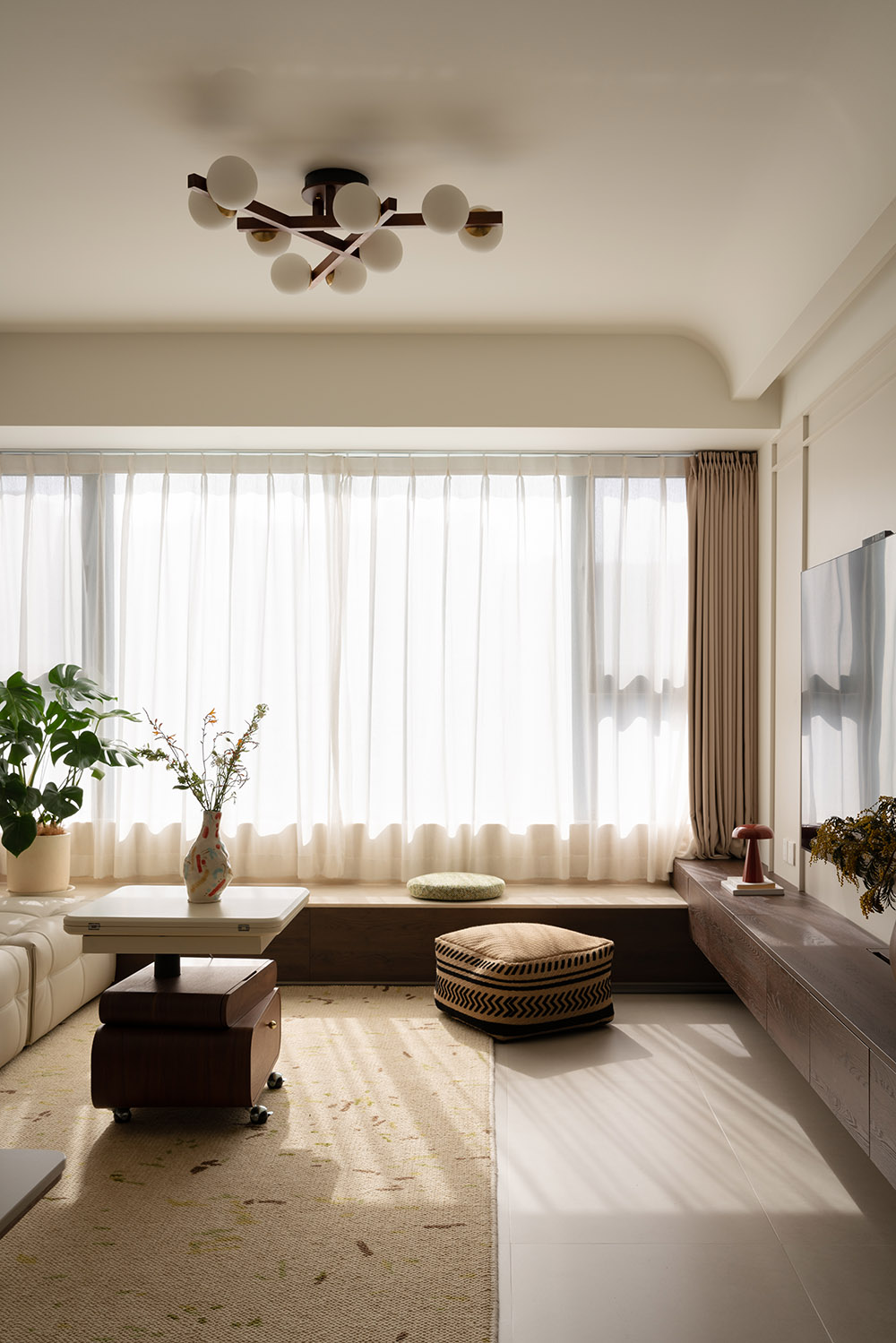 120㎡,住宅設計,鬆弛感住宅,現代風格家裝設計,家裝設計,公寓設計,奶油風住宅,住宅設計案例,住宅設計方案,北京住宅-一厘空間萬種生活,北京,赫茲設計