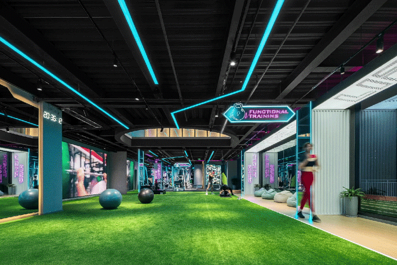 健身房設計,健身中心設計,創意健身房,健身房設計案例,健身房設計方案,重慶LIFETURBO健身中心,重慶,一畝良田商業設計