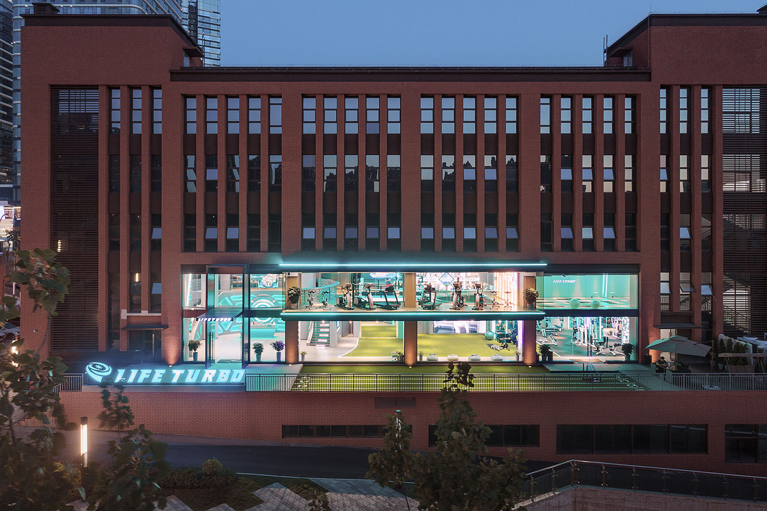 健身房設計,健身中心設計,創意健身房,健身房設計案例,健身房設計方案,重慶LIFETURBO健身中心,重慶,一畝良田商業設計