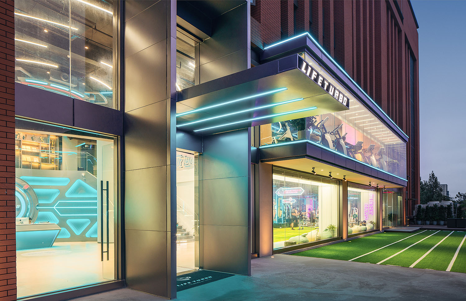 健身房設計,健身中心設計,創意健身房,健身房設計案例,健身房設計方案,重慶LIFETURBO健身中心,重慶,一畝良田商業設計