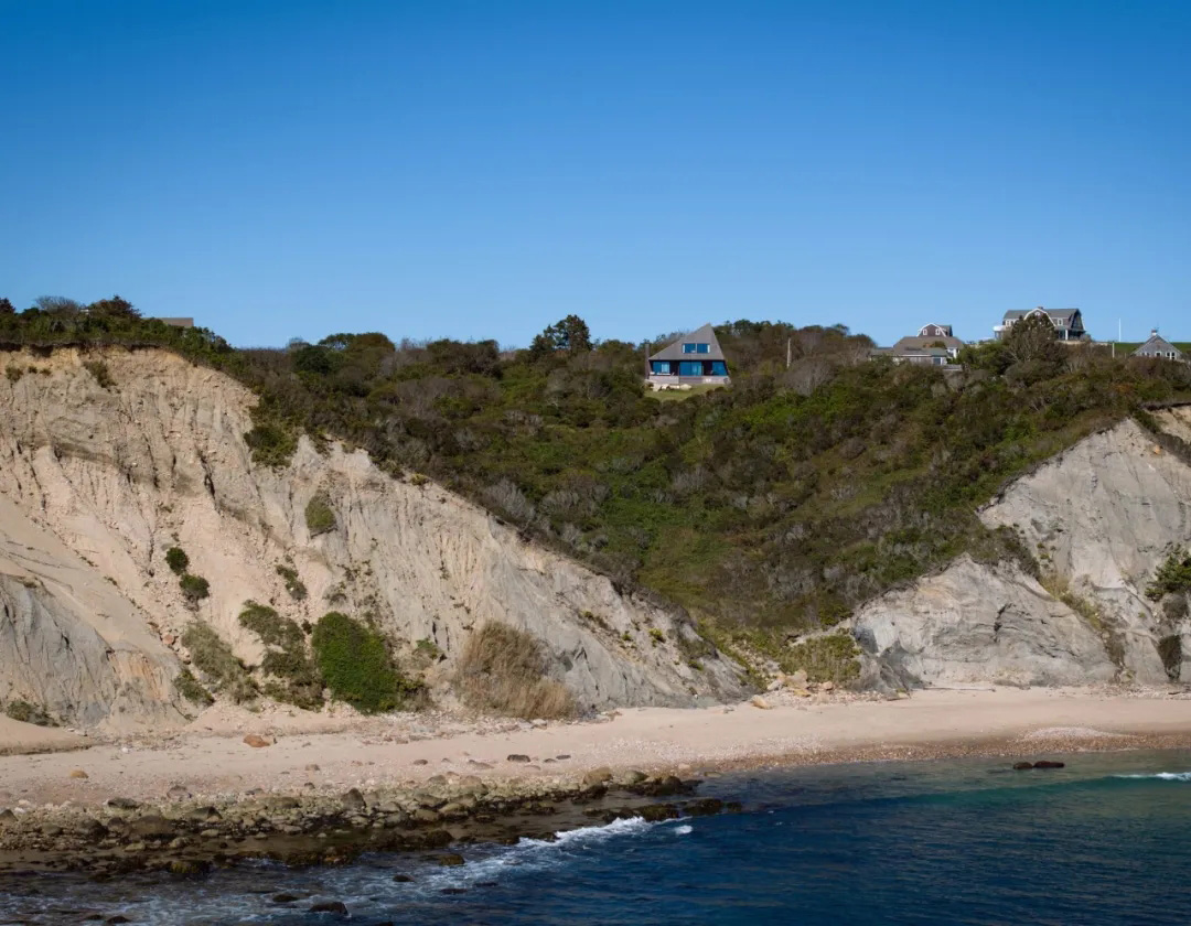 Bates Masi + Architects,別墅設計,別墅設計案例,別墅裝修,美國,海景別墅,懸崖別墅,原木色,度假別墅,建築師自宅