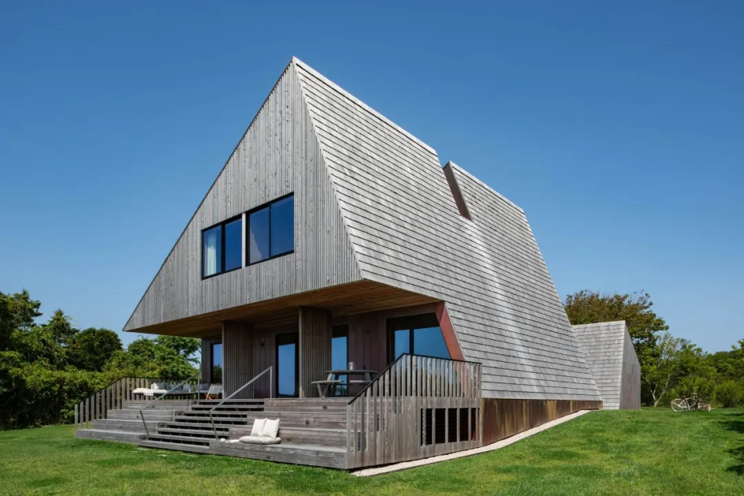 Bates Masi + Architects,別墅設計,別墅設計案例,別墅裝修,美國,海景別墅,懸崖別墅,原木色,度假別墅,建築師自宅