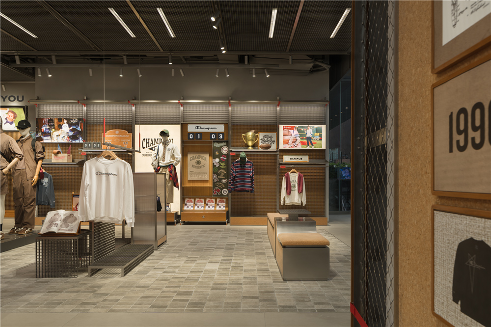 服裝店設計,服裝零售店,服裝旗艦店,旗艦店設計,商店設計,服裝店設計案例,服裝店設計方案,Champion,Champion成都旗艦店煥新升級,成都,立品設計