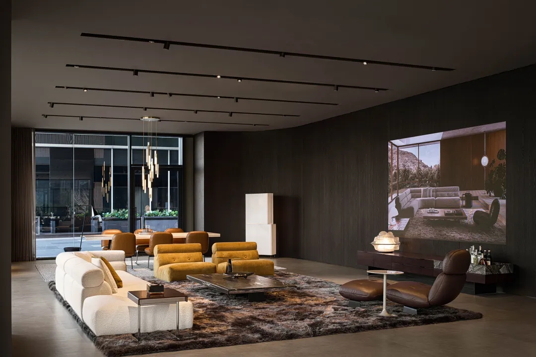 Minotti,家具展廳設計,展廳設計,展廳設計案例,展廳設計方案,Minotti家具店,體驗店設計,家具展廳,Minotti 鄭州店-以空間重塑品牌語言,鄭州,OUTIN正反設計