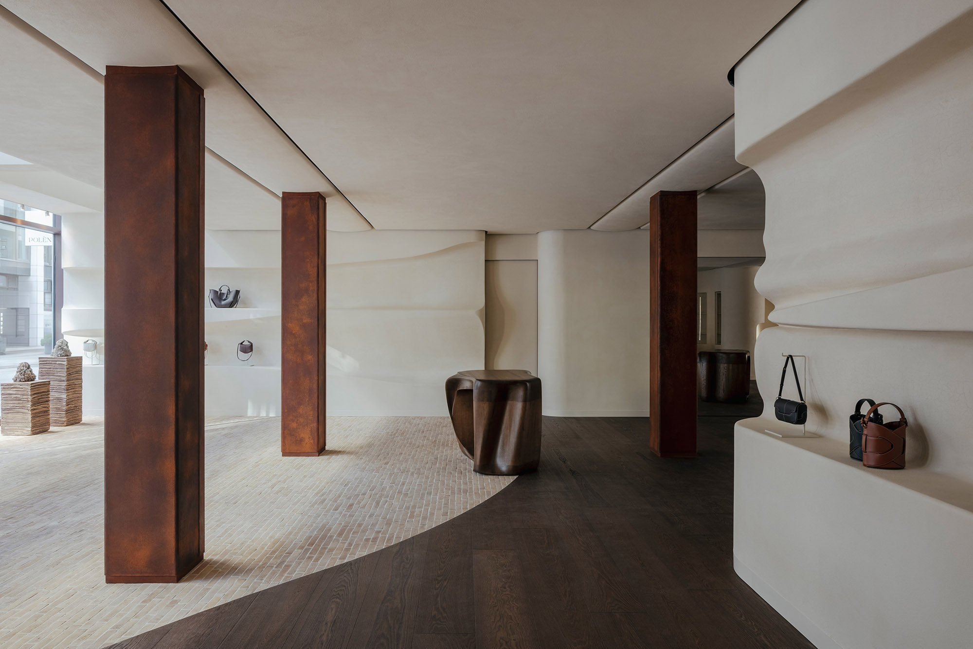 零售店設計,旗艦店設計,Snøhetta,德國,漢堡,Polène旗艦店,Polène,皮包店設計