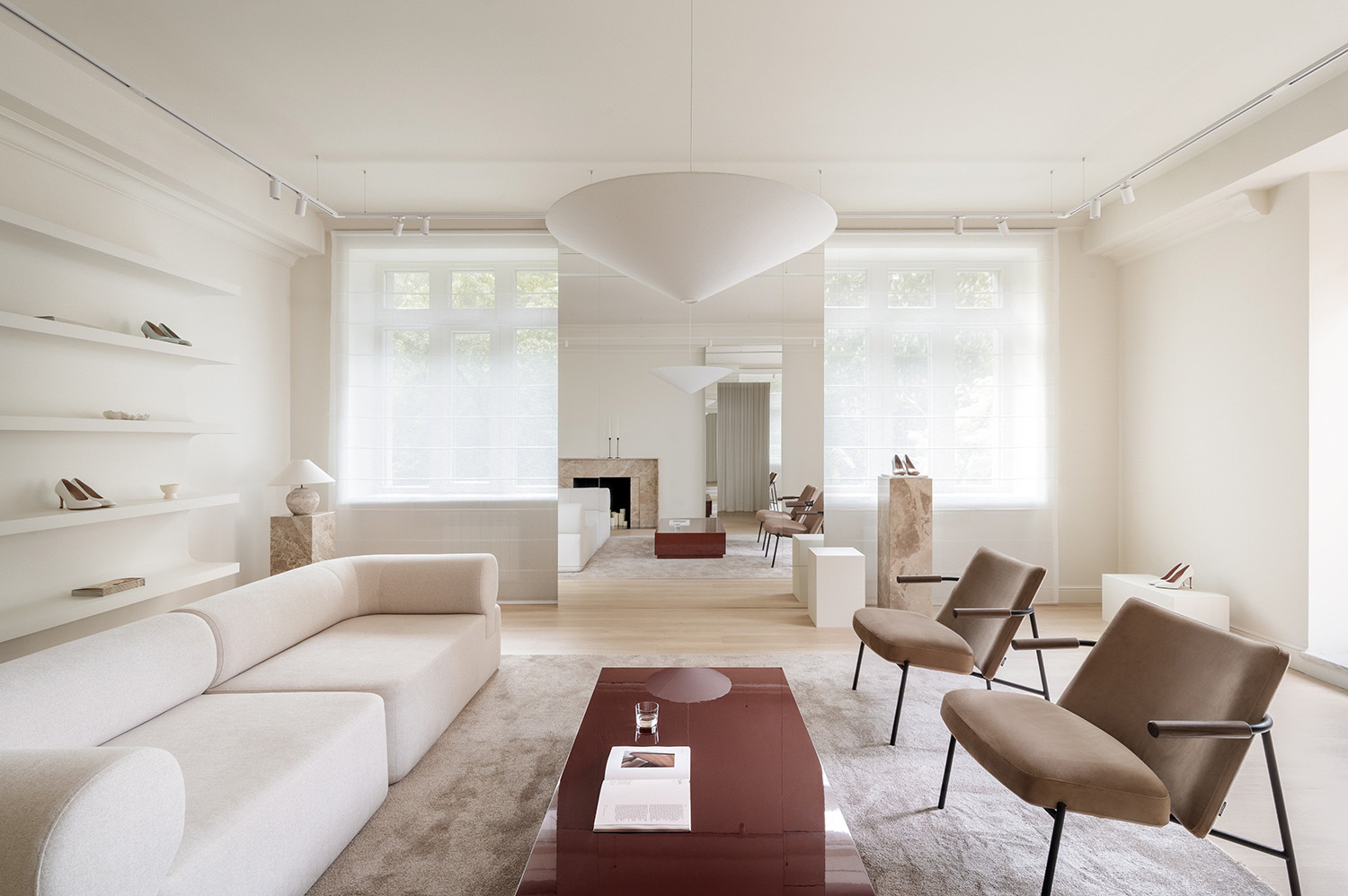 零售店設計,專賣店設計,Zagrai Studio,精品店,烏克蘭,高端女鞋精品店,基輔,精品店設計方案,Marsala Showroom