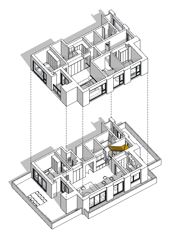 260㎡複式設計,複式住宅,複式空間設計,現代風格複式設計,頂層複式住宅,複式設計案例,複式設計方案,杭州西溪誠園雲頂複式大宅,杭州,陳正設計師