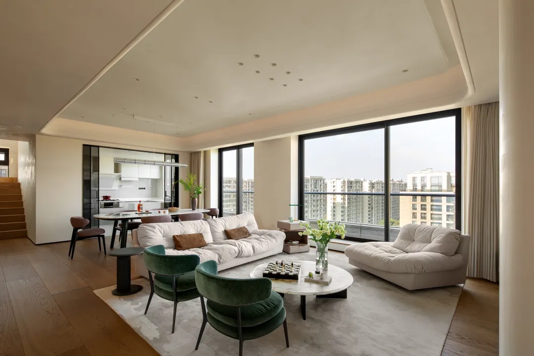 260㎡複式設計,複式住宅,複式空間設計,現代風格複式設計,頂層複式住宅,複式設計案例,複式設計方案,杭州西溪誠園雲頂複式大宅,杭州,陳正設計師