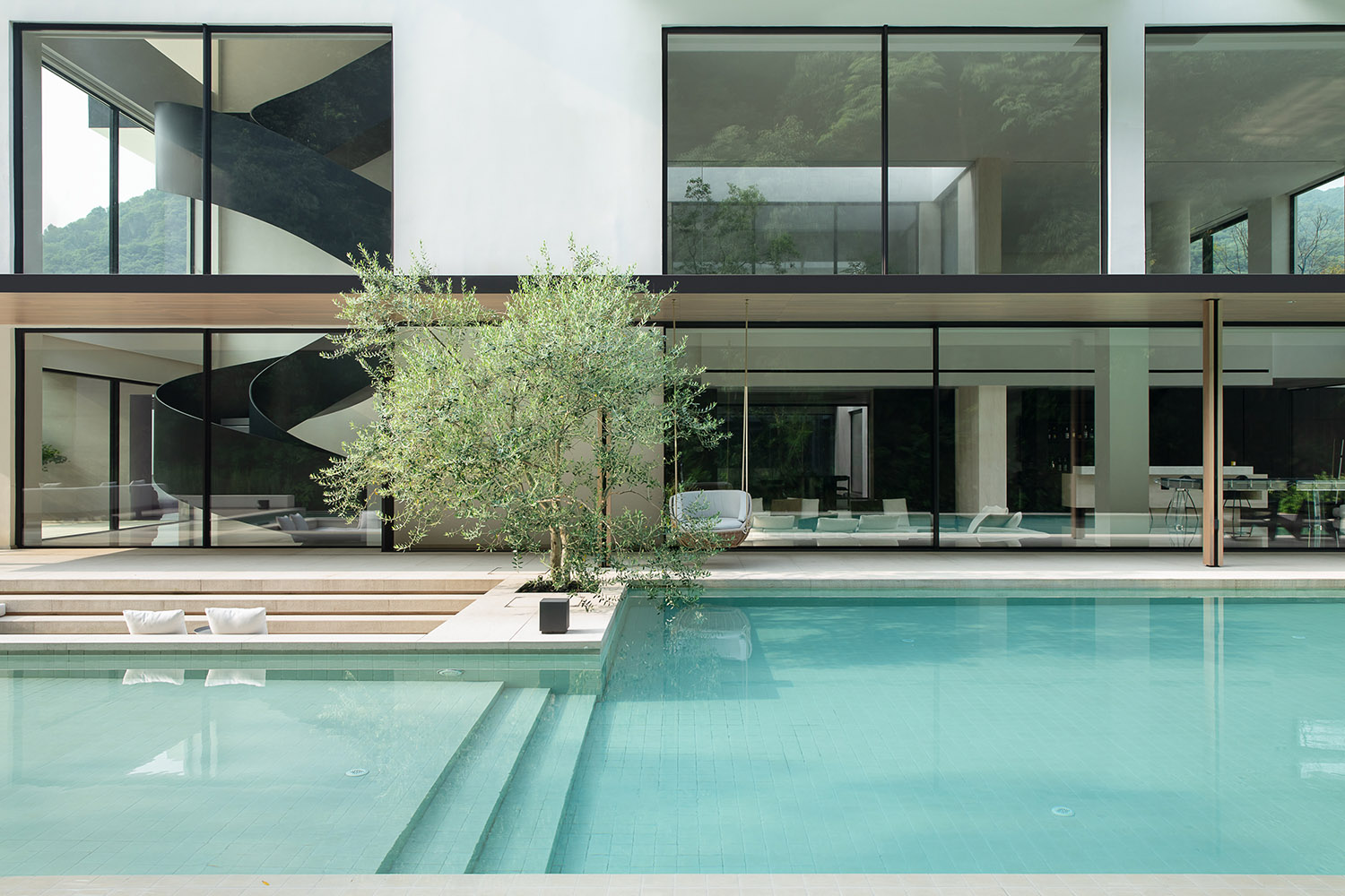 2000㎡別墅設計,2000㎡,別墅設計案例,別墅設計方案,住宅設計,別墅設計,豪宅設計,山景別墅,半山別墅,現代風格別墅設計,浙江紹興山景別墅,浙江紹興,時上建築空間設計,沈墨