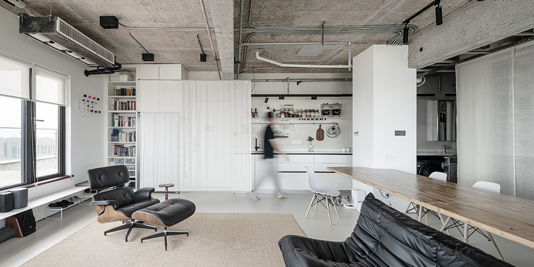 82㎡,住宅設計,公寓設計,小戶型設計,開放式小戶型,微水泥,住宅設計案例,住宅設計方案,成都3505號公寓,成都,基本建築