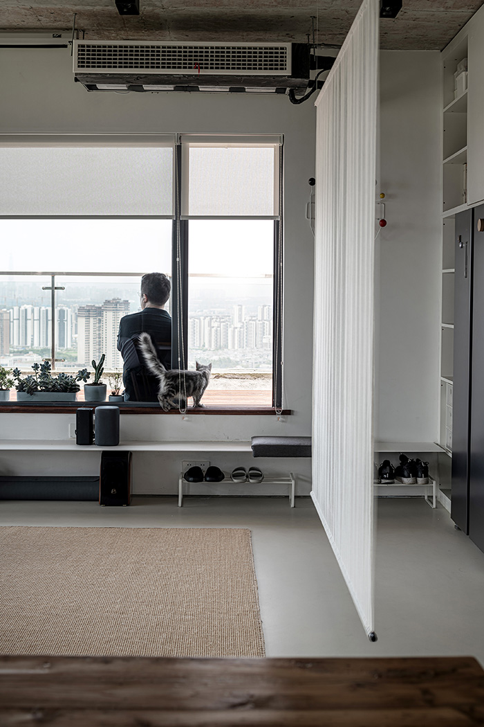 82㎡,住宅設計,公寓設計,小戶型設計,開放式小戶型,微水泥,住宅設計案例,住宅設計方案,成都3505號公寓,成都,基本建築