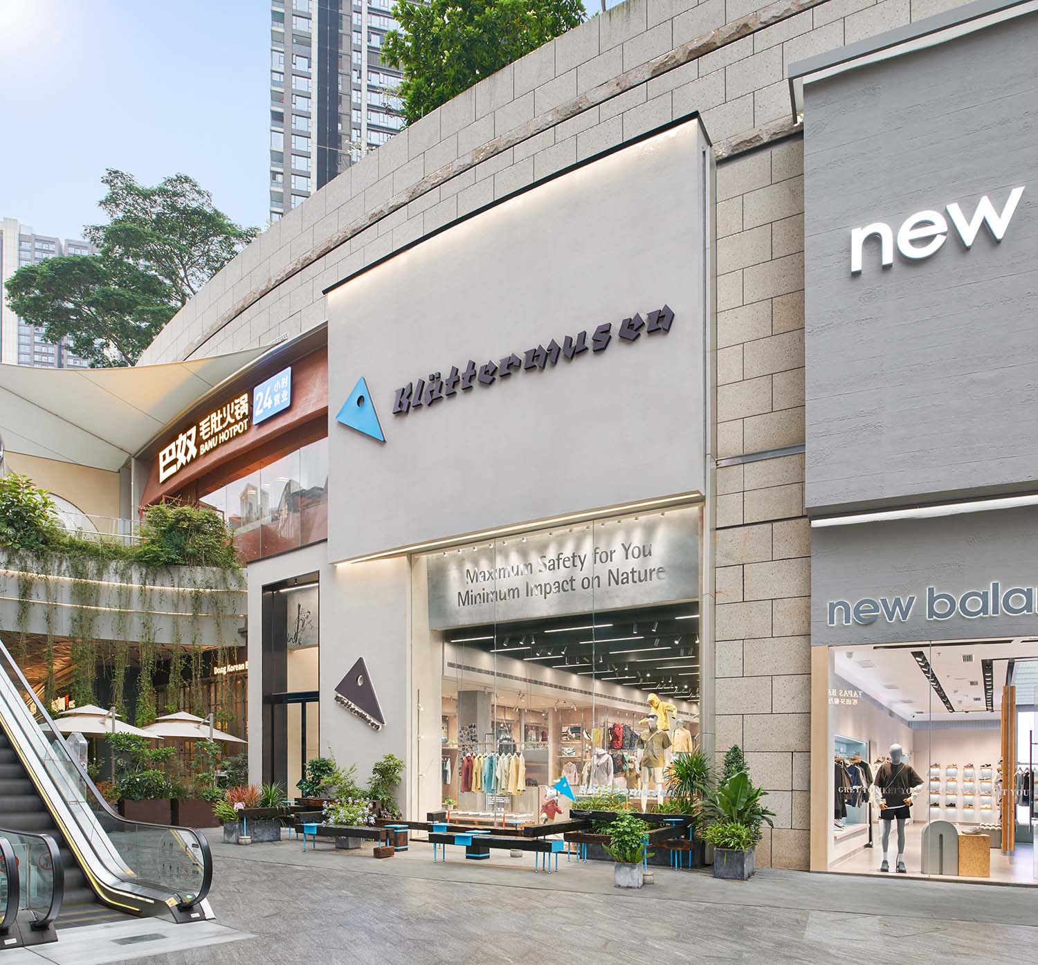 服裝店設計,零售店設計,戶外服裝零售店,服裝店設計案例,服裝店設計方案,創意零售店設計,商店設計,Klättermusen攀山鼠深圳旗艦店,深圳,odd設計事務所