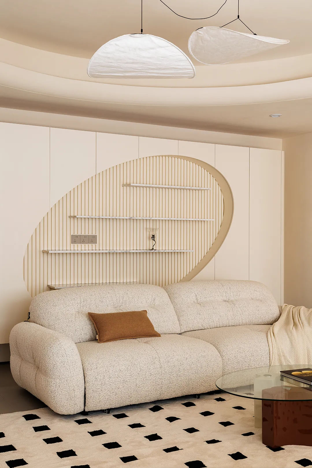 奶油風住宅,大平層設計,現代風格大平層設計,260㎡大平層設計,260㎡,奶油風大平層,大平層設計案例,大平層設計方案,福建三明大平層-光隅棲心,福建三明,越設計