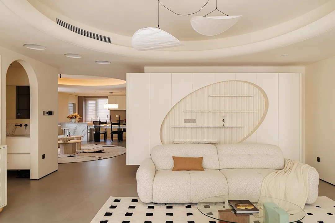奶油風住宅,大平層設計,現代風格大平層設計,260㎡大平層設計,260㎡,奶油風大平層,大平層設計案例,大平層設計方案,福建三明大平層-光隅棲心,福建三明,越設計