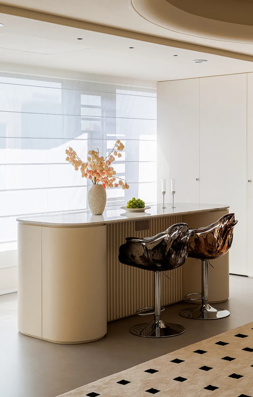 奶油風住宅,大平層設計,現代風格大平層設計,260㎡大平層設計,260㎡,奶油風大平層,大平層設計案例,大平層設計方案,福建三明大平層-光隅棲心,福建三明,越設計