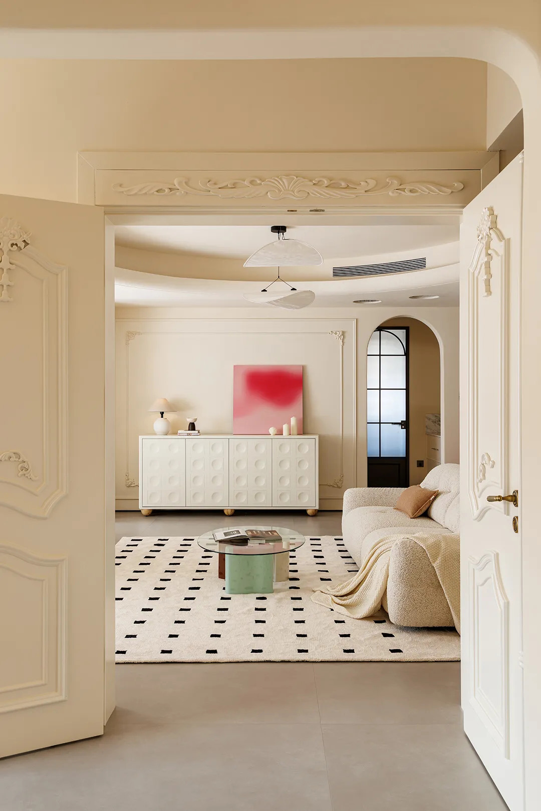 奶油風住宅,大平層設計,現代風格大平層設計,260㎡大平層設計,260㎡,奶油風大平層,大平層設計案例,大平層設計方案,福建三明大平層-光隅棲心,福建三明,越設計