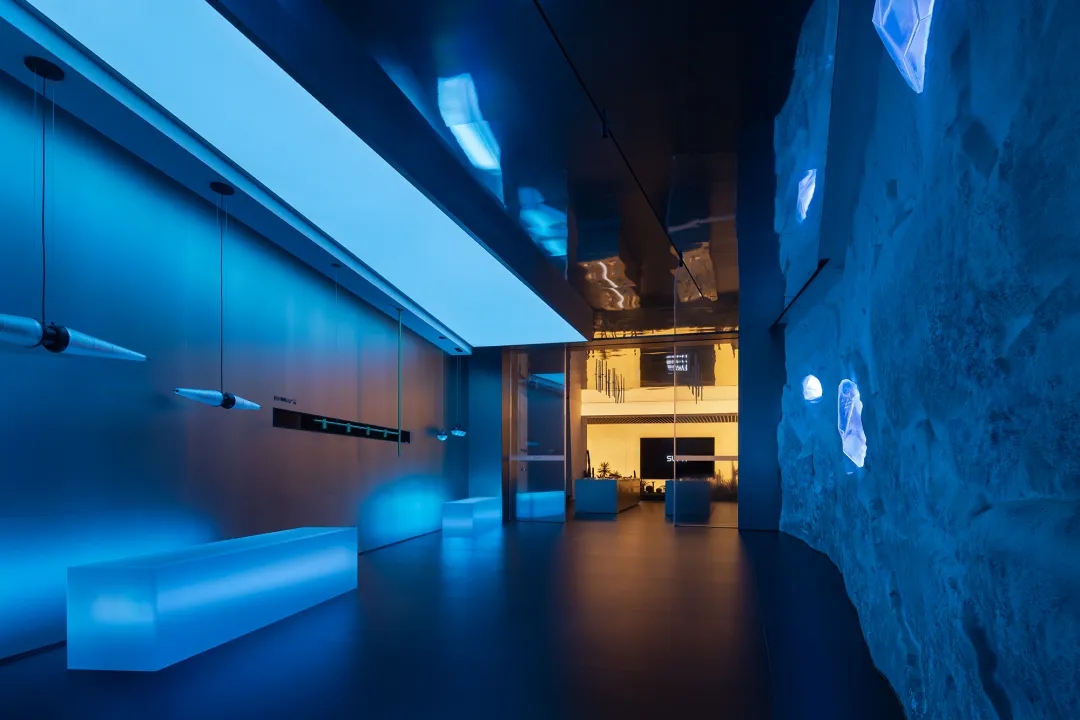 展廳設計,燈光展廳,材料展廳設計,企業展廳設計,展廳展覽空間,展廳設計案例,展廳設計方案,展廳裝修,智能家居體驗館,智能家居展廳,廣東中山SUFN三峰智能家居體驗館,廣東中山,新銳空間設計